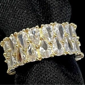 Pear cut CZ eternity band